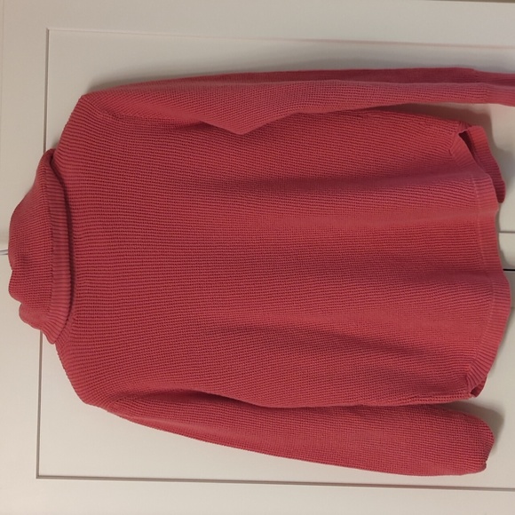 Lauren Ralph Lauren Pink Waffle Cowl Neck Sweater Size S - Picture 5 of 7